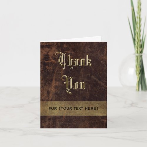 Faux Leather BrownGold Executive Thank You Custom