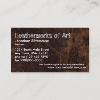Faux Leather Business Cards