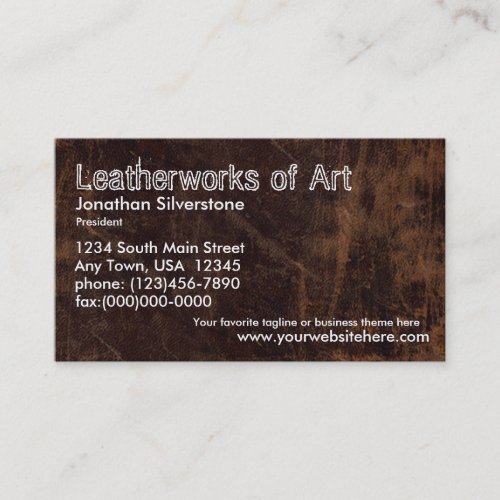 Faux Leather Business Cards