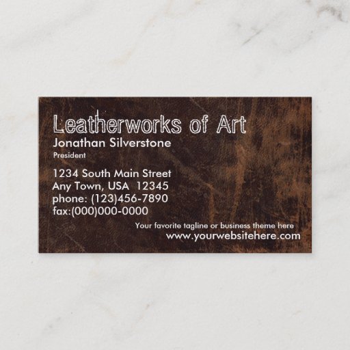 Customizable Faux Leather Business Cards