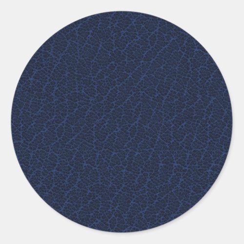 Faux leather classic round sticker