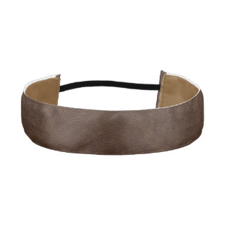 Faux Leather Dark Brown Headband