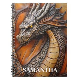 Faux Leather Dragon Personalized  Notebook