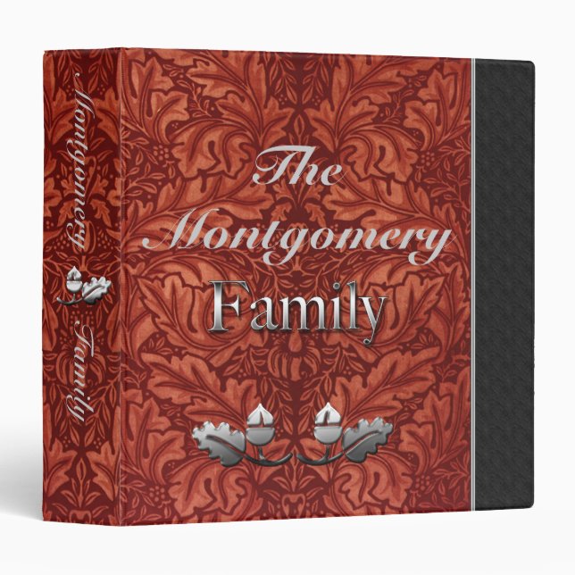 Faux Leather Family Photo Album 3 Ring Binder (Front/Spine)