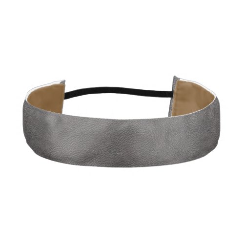 Faux Leather Grey Headband