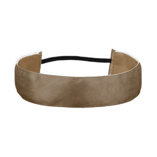 Faux Leather Light Brown Headband