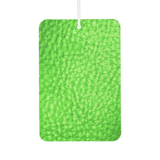 Faux Leather Light Lime Air Freshener (Front)