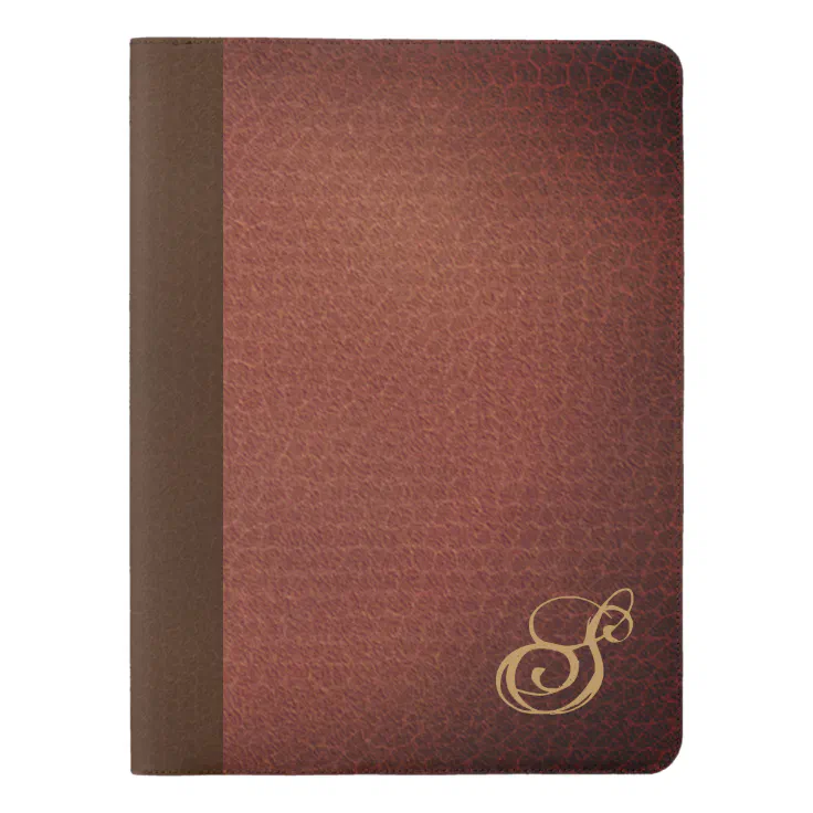 Faux Leather Look Elegant Monogrammed Extra Large Moleskine Notebook