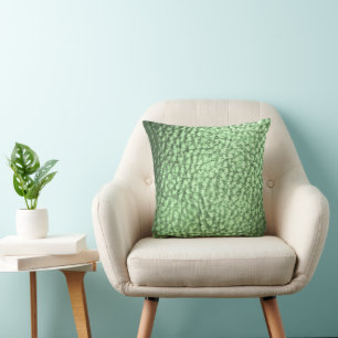 Faux Leather Mermaid Green Throw Pillow
