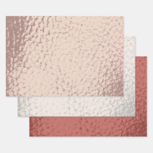 Faux Leather Mix design- Pink Wrapping Paper Sheets