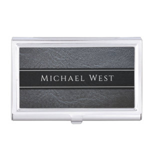 Faux Leather modern business card case