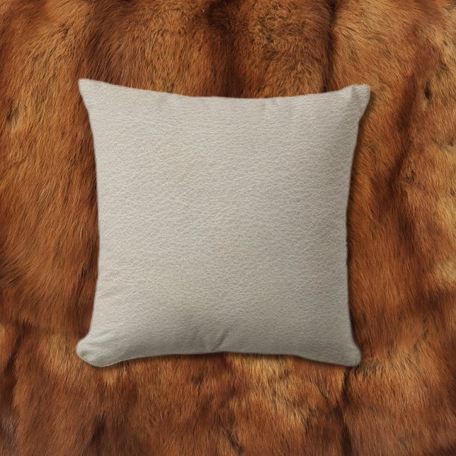 Faux Leather | Natural Beige Throw Pillow (Creator Uploaded)