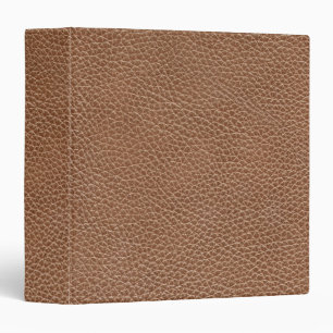 Faux Leather Natural Brown 3 Ring Binder
