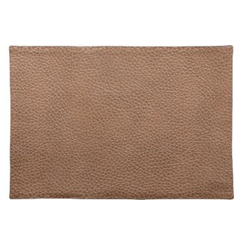 Faux Leather Natural Brown Cloth Placemat by allpattern at Zazzle