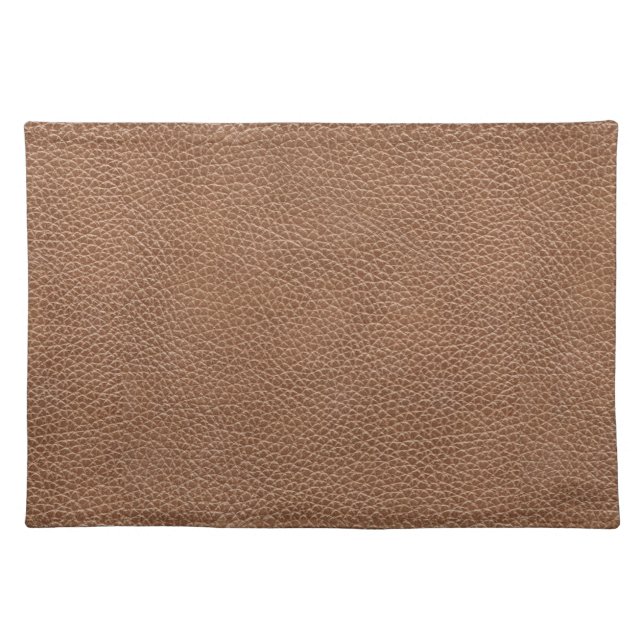Faux Leather Natural Brown Cloth Placemat (Front)
