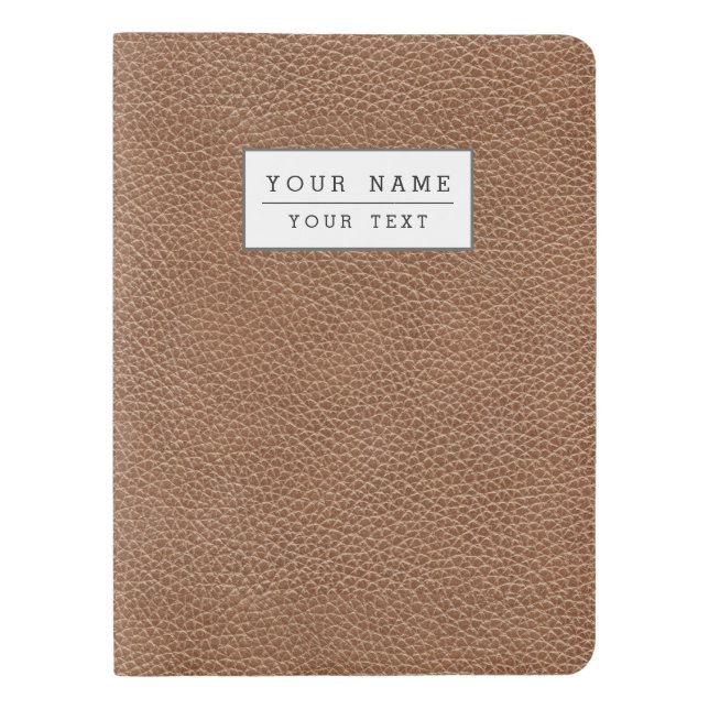 Faux Leather Natural Brown Extra Large Moleskine Notebook (Front)