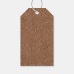 Faux Leather Natural Brown Gift Tags