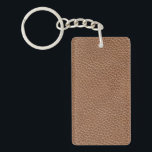 Faux Leather Natural Brown Keychain<br><div class="desc">Faux Leather Natural Brown</div>