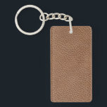 Faux Leather Natural Brown Keychain<br><div class="desc">Faux Leather Natural Brown</div>