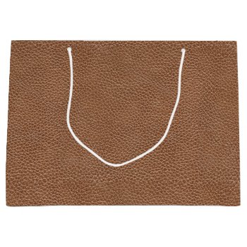 Faux Leather Natural Brown Large Gift Bag by allpattern at Zazzle