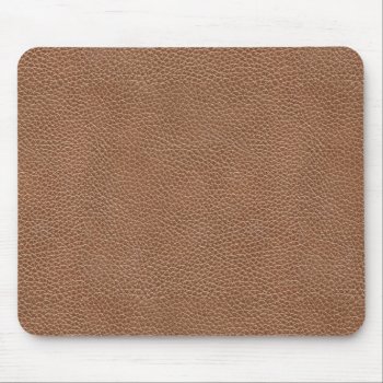 Faux Leather Natural Brown Mouse Pad by allpattern at Zazzle