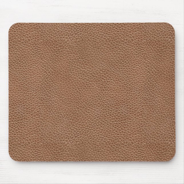 Faux Leather Natural Brown Mouse Pad (Front)