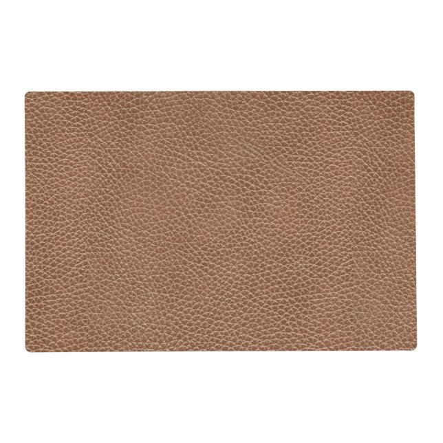 Faux Leather Natural Brown Placemat (Front)