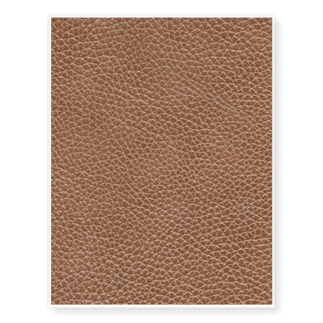 Faux Leather Natural Brown Temporary Tattoos (Front)