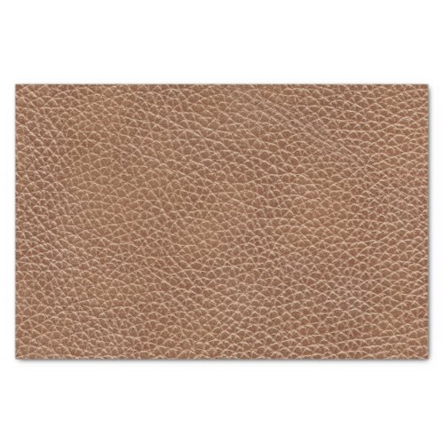 Faux Leather Natural Brown Tissue Paper