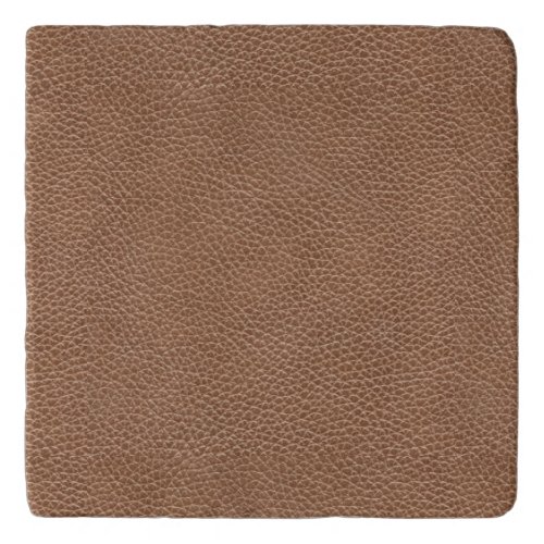 Faux Leather Natural Brown Trivet