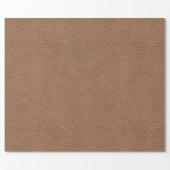 Faux Leather Natural Brown Wrapping Paper by allpattern at Zazzle