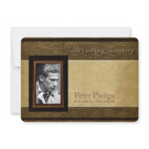 Faux leather parchment Photo Memorial Service