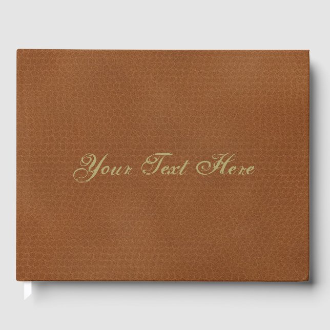 Faux Leather Pattern Guest Book (Front)