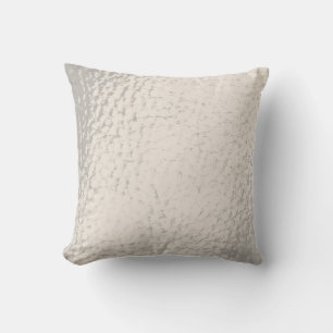 Faux Leather Pearl Design Throw Pillow