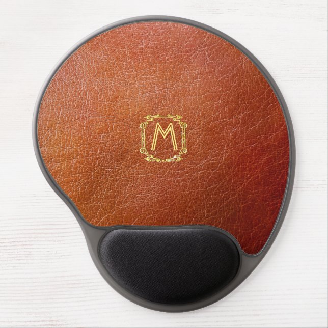 Faux Leather Personalised Mouse Pad (Front)
