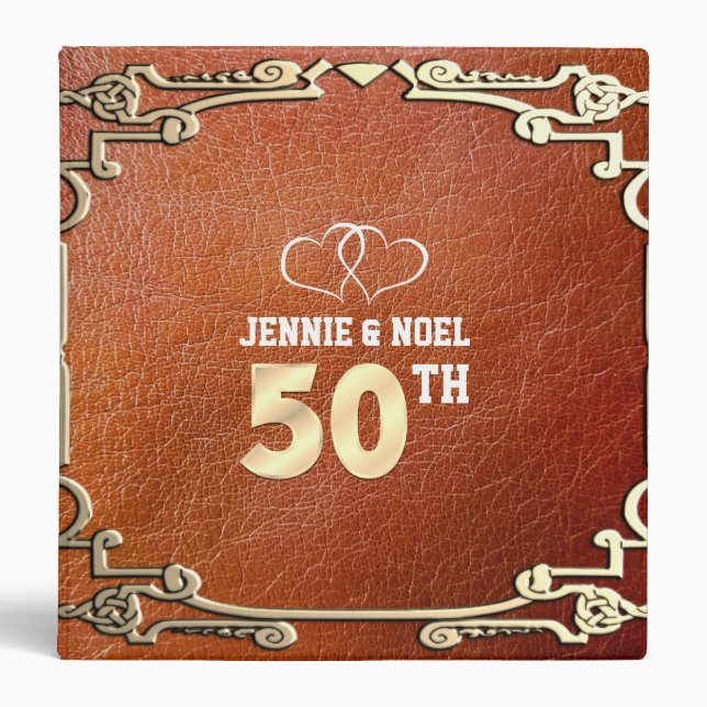 Faux Leather Personalised Photo Album Cover 3 Ring Binder (Front)