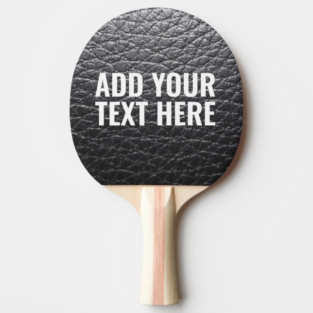  FAUX LEATHER PING PONG PADDLE ADD YOUR TEXT  (Front)