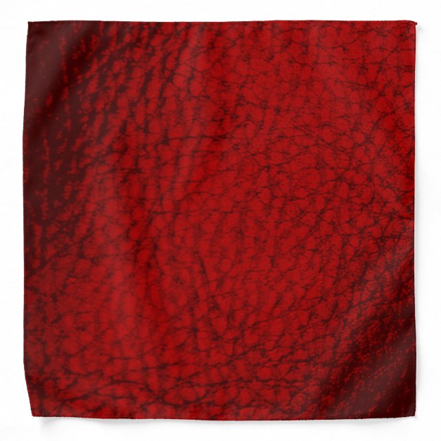Faux Leather Red Bandana (Front)