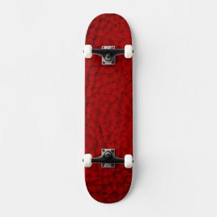 Faux Leather Red Skateboard Deck