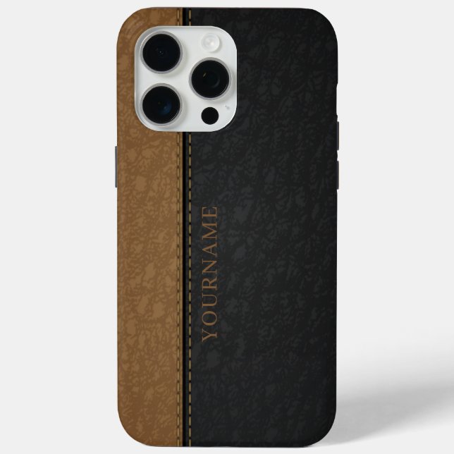 Faux Leather Stitches Case-Mate iPhone Case (Back)