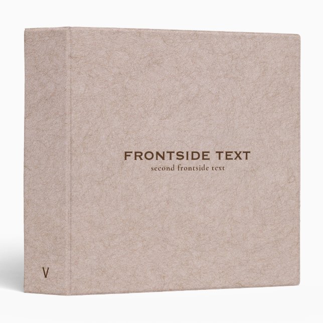 Faux Leather Texture 3 Ring Binder (Front/Spine)