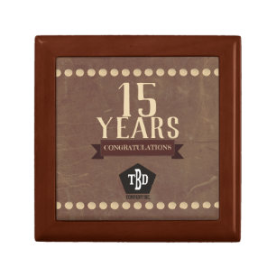Faux leather universal employee anniversary box