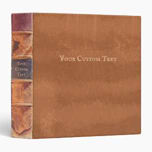 Faux Leather Vintage Antique Book 3 Ring Binder