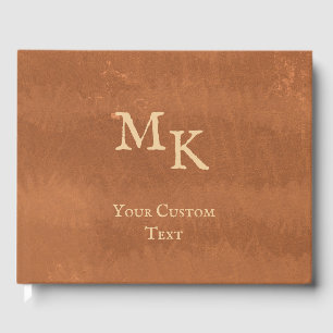 Faux Leather Vintage Antique Wedding Guest Book