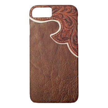 Faux Leather Western Style Iphone 7 Case by Soulful_Inspirations at Zazzle