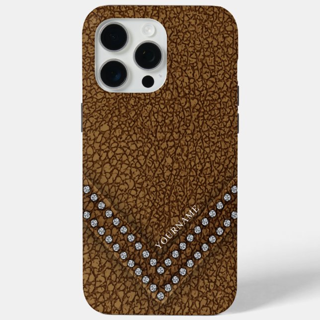 Faux Leather with Rhinstones Case-Mate iPhone Case (Back)