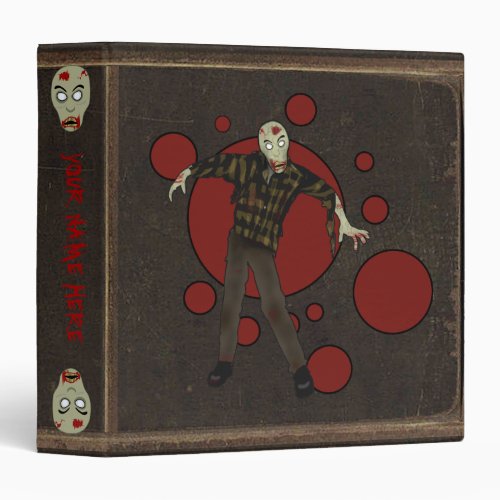 Faux Leather Zombie Binder - Scary zombie leather design notebooks  THESE ARE NOT REAL LEATHER THEY ARE DIGITAL REALISTIC PRINTS.