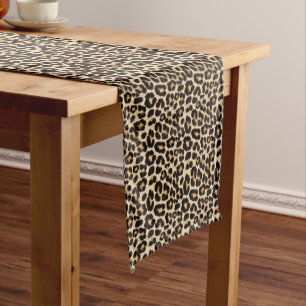 Faux Leopard Fur Beautiful  Long Table Runner