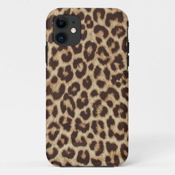 Faux Leopard Fur Iphone 11 Case by party_depot at Zazzle