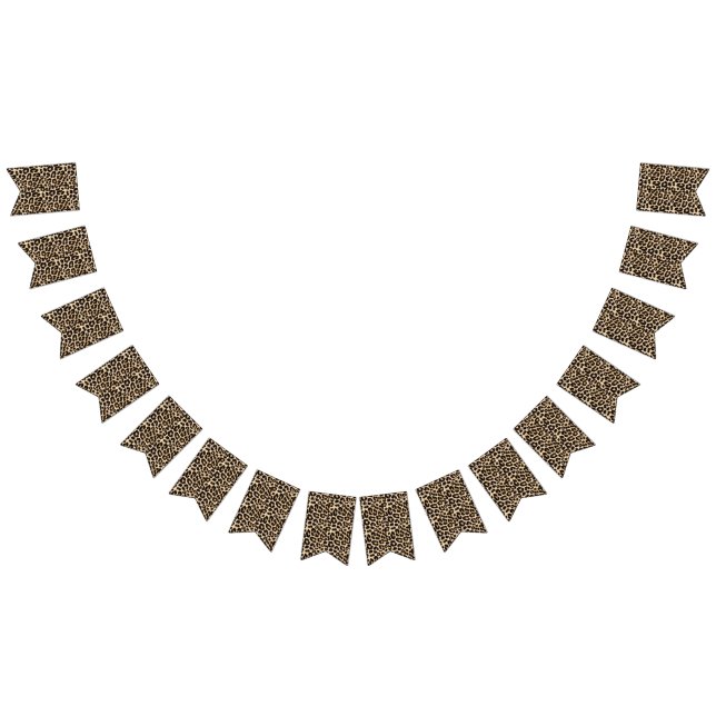 Faux Leopard Fur Fun Bunting Flags (All)